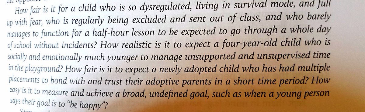 _LisaCherry's tweet photo. So perfectly put by @dr_treisman #adoption #education #childrenincare #trauma https://t.co/hvj4SoD6AG