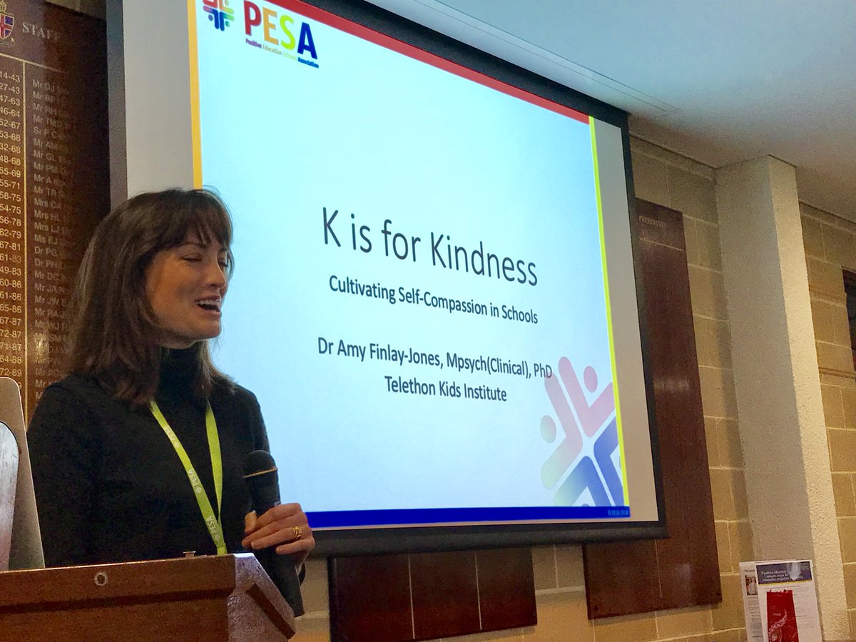PESA_Aus's tweet photo. @amyfinlayjones sharing her knowledge about compassion &amp; self-compassion - we are hardwired for compassion and it can be cultivated through practice. @telethonkids #WAChapter #PosEd #wellbeing https://t.co/YLXKhbJTdc