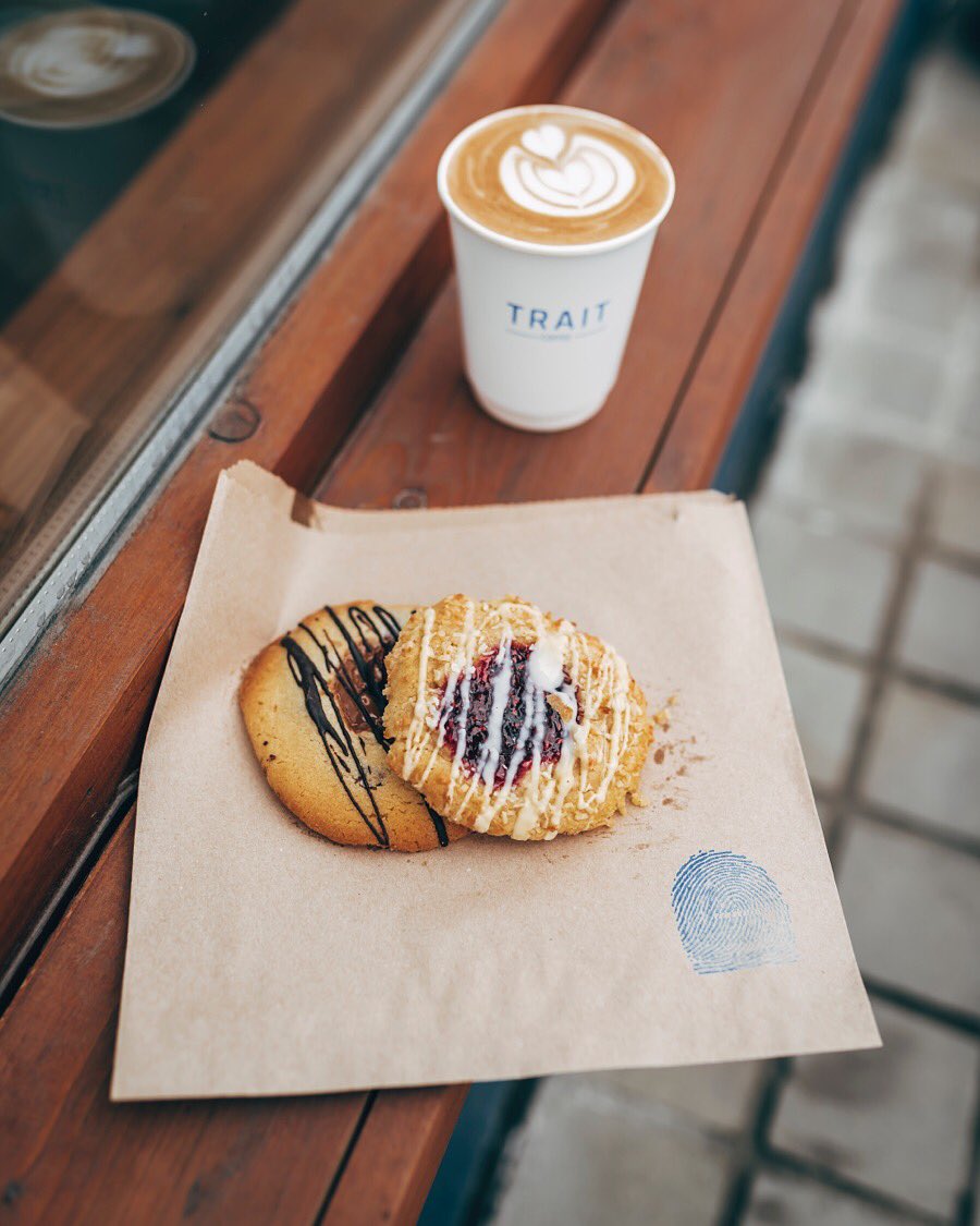 TRAITcoffee's tweet photo. ‘Great as one, better as a pair’
 -
You blew us away yesterday with your response to our brand new thumbprint cookies, thank you! 
-
If you haven’t tried them yet, what are you waiting for? 🍪☕️ https://t.co/RgLOhCaAdZ