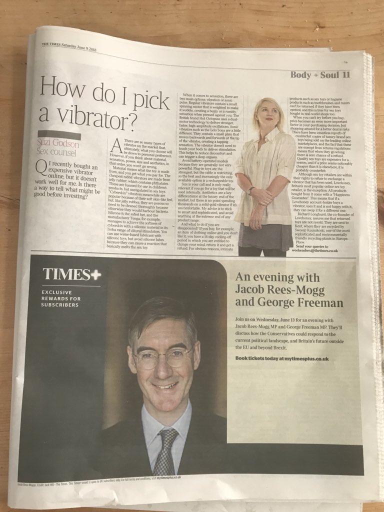StellaBruzzi's tweet photo. In today’s Times: a hilarious juxtaposition telling you how to provoke desire, only to then kill it stone dead https://t.co/eNRNTcsxjZ