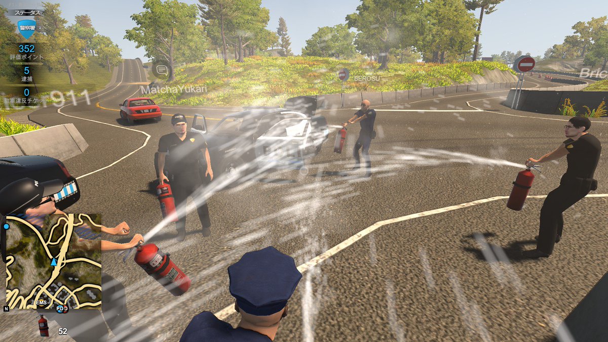 YEStakoparty's tweet image. いつものLSPDFRの兄貴達とLE勢の兄貴達と一緒にFlashing Lightsやりましたゾ～　早期アクセスでやれること少ないけど役割分担してロールプレイしたら結構面白かった　#FlashingLightsgame