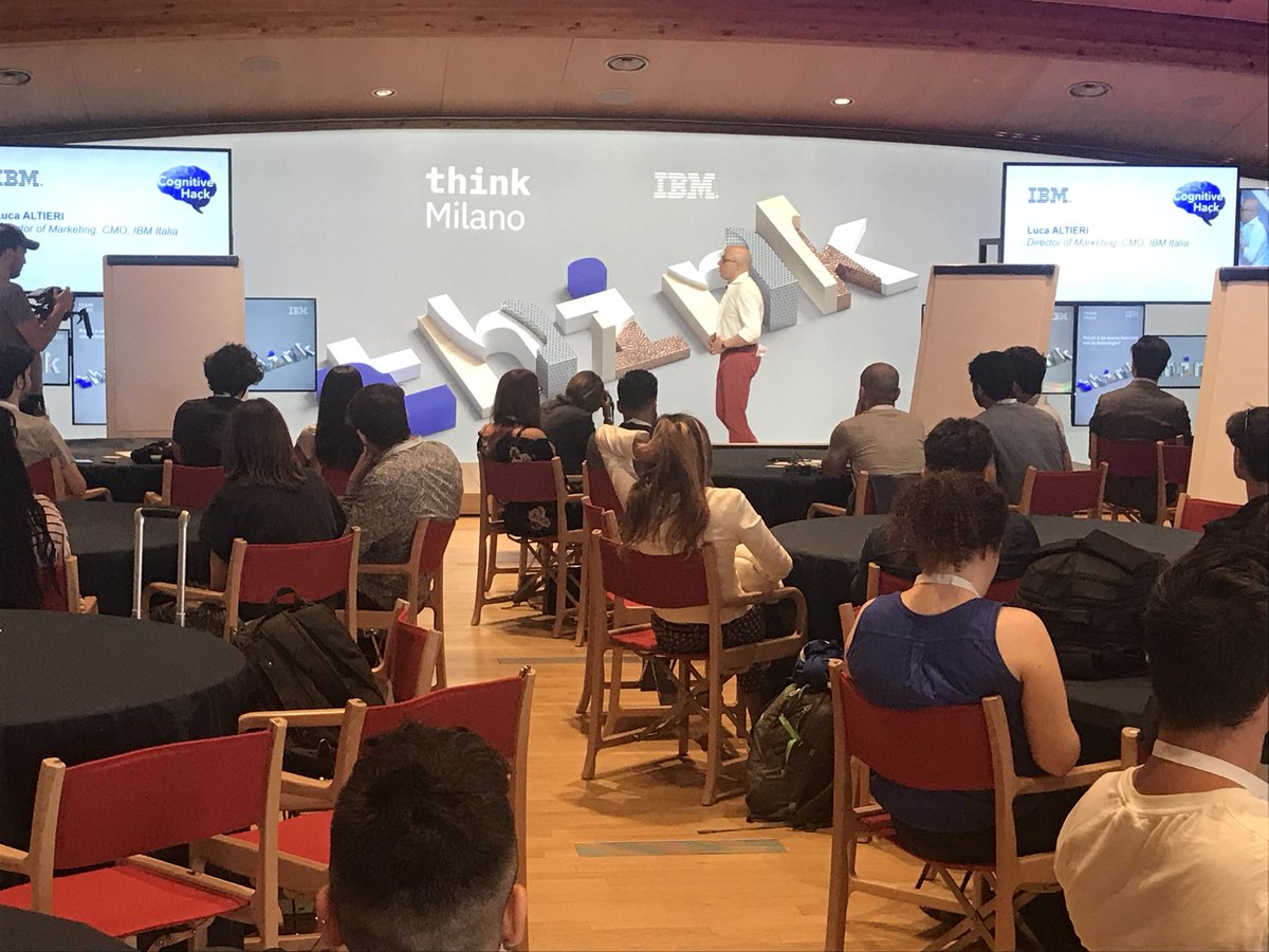 MorganaStell's tweet image. Tutti pronti? Comincia il #cognitivehack a #ThinkMilano #ibm #innovation