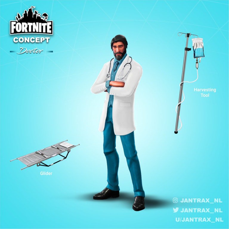 PUBGtips's tweet photo. Another epic skin concept. The Doctor! What do you think? #fortnite #fortnitememes #fortniteshop https://t.co/Sz6PjSvl0p