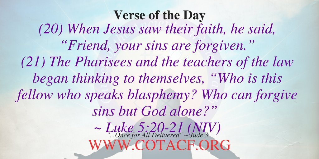 COTACF's tweet photo. #VerseOfTheDay #Luke5 #Forgiven #COTACF https://t.co/QSpAssgtbL https://t.co/wYA1vlPFKA
