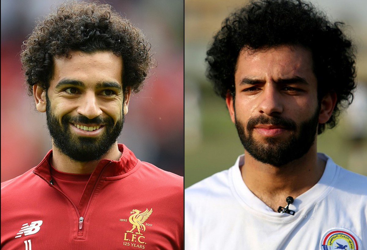 Irakiske spelaren Hussein Ali är rätt lik Mohamed Salah. #likasombär