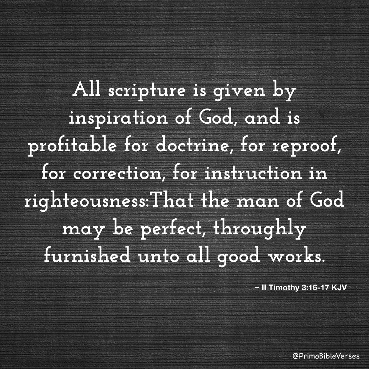 PrimoBibleVerse's tweet photo. 2 Timothy 3:16 KJV #bible #bibleverse  #IiTimothy #MarriageAndTheFamilyVerses  https://t.co/2c1NVLqaBZ https://t.co/ca3QTHD09i