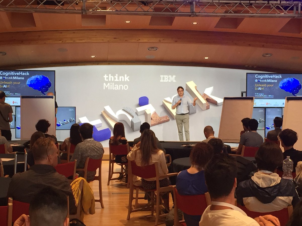 DesogusEdoardo's tweet image. @alex_lavolpe VP Cloud IBM Italia on stage @ #CognitiveHack per spiegare l’iniziativa #CallforCode di #IBM.
#ThinkMilano