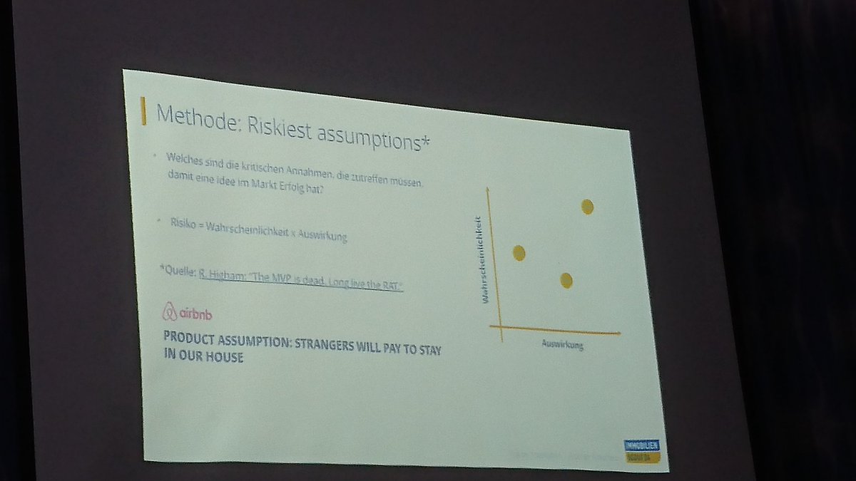 MartinaMitz's tweet image. #ExperimentMap statt #Prototyp - start with Riskiest assumptions - @Immobilienscout #iak18