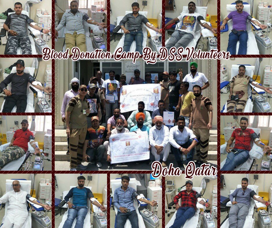 insanshobha's tweet photo. With blessings of Rev. Guru Ji, Saint Dr @Gurmeetramrahim Singh Ji Insan,Devotees frm Doha, Qatar,organized a Blood Donation Camp,donating 38 units of blood. 150 volunteers took part in this noble initiative setting a wonderful example of brotherhood in dis pious month of Ramzan. https://t.co/vtquqdZQ7V