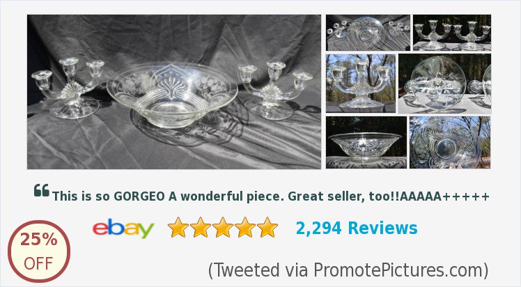 kerrberry77's tweet photo. Vintage Glass Console Set 3 Light Candle Holders & Bowl Cut Flowers #IndianaGlass #400 | eBay #artdeco #vintageglass #consoleset #candleholders #Consolebowl
https://t.co/7nKJ1JFJEP
(Tweeted via https://t.co/MeD6Intbwd) https://t.co/1Wc0j0BwWb