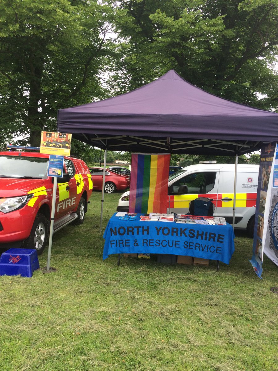York LGBT pride event at York Knavesmire. All set up and waiting for the parade to arrive