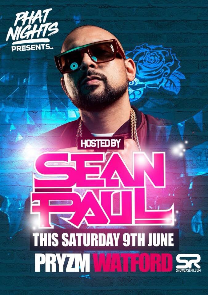 Tonight! <a href="/duttypaul/">Sean Paul</a> at <a href="/PRYZM_Watford/">PRYZM Watford</a> #Phatnights