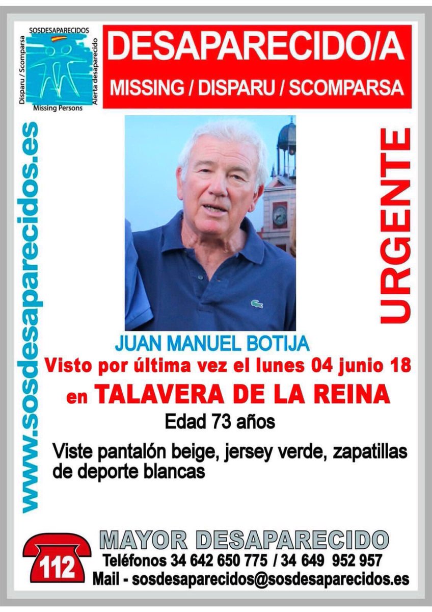 beadelrey's tweet photo. @policia URGENTE por favor necesitamos ayuda para activar la búsqueda en #Talavera. No puede ser q este parada por burocracia! @guardiacivil @sosdesaparecido @CruzRojaEsp @TalaveraAyto https://t.co/aXpBjrauUs