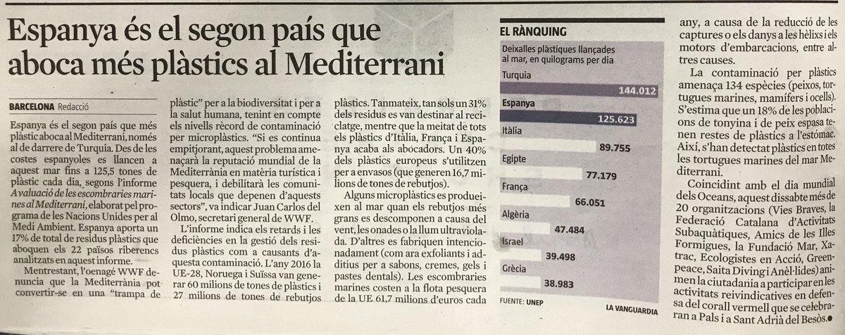 josepmariatost's tweet image. La nova llei de prevenció de residus i recursos de Catalunya farà front als reptes que tenim. #economiacircular, estratègia sobre els #plàstics, gestió dels envasos... evitar abocaments d’ #envasos al medi i especialment al mar. #MarineLitter