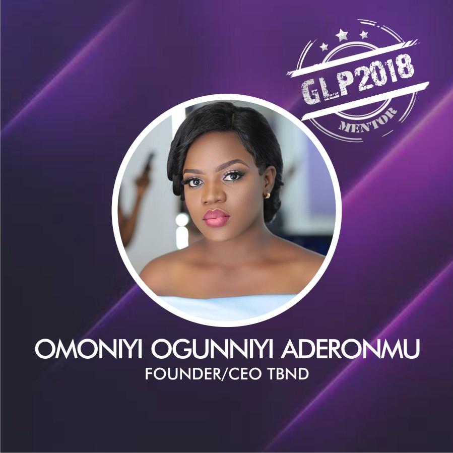 glp_ng's tweet photo. A GLP alumnus (class of '17), Omoniyi Ogunniyi-Aderonmu will be mentoring #GLP2018 finalists too. 

Omoniyi is a Legal Practitioner, Fashion-preneur and Public Speaker. 
She's the founder and CEO of TBND. https://t.co/A2QOOc9vKt