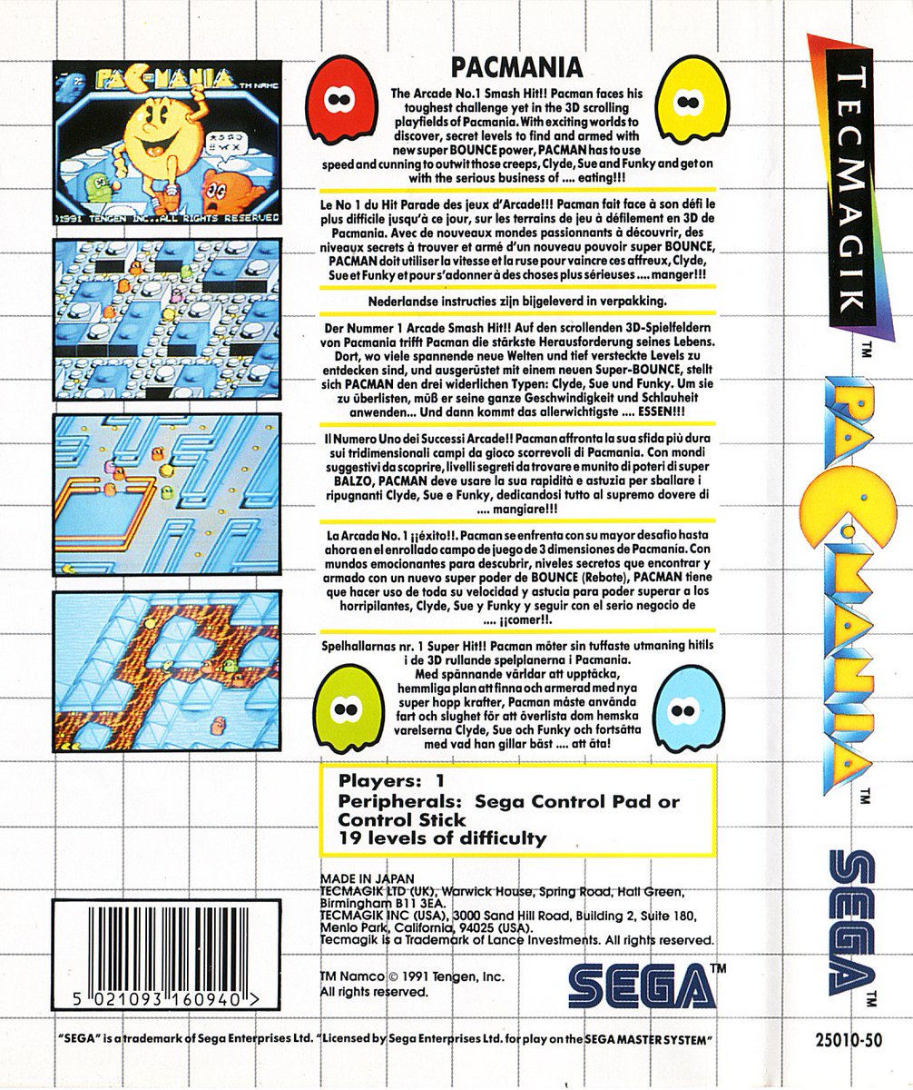 Megatrons_Fury's tweet photo. GAME OF THE DAY:

NAME: PAC-MANIA

DEVELOPER: NAMCO
                     SCULPTURED

PUBLISHER: TECMAGIK
                    
FORMAT: MASTER SYSTEM

REGION: PAL

RELEASED: 1991

MY SCORE: 8 out of 10

#retrogaming #arcade #sega #90s #gaming https://t.co/vAZnyJwHMY