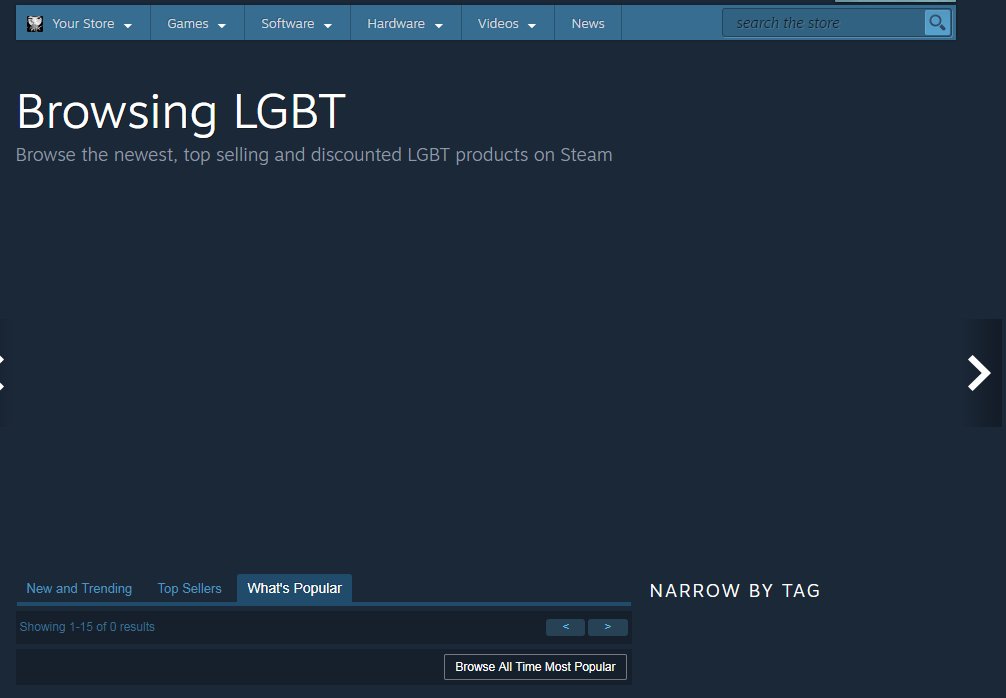 Разработчик сообщил, что из Steam пропал тег «LGBT»