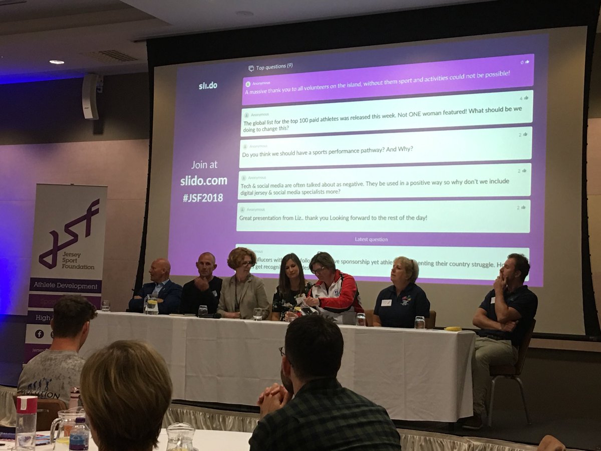 EnduranceProg's tweet photo. #JSFconf18 #physicalliteracy @jerseysportfd @jerseysport @sportshub2012 great panel for sport in jersey https://t.co/2SpC58Zlcr