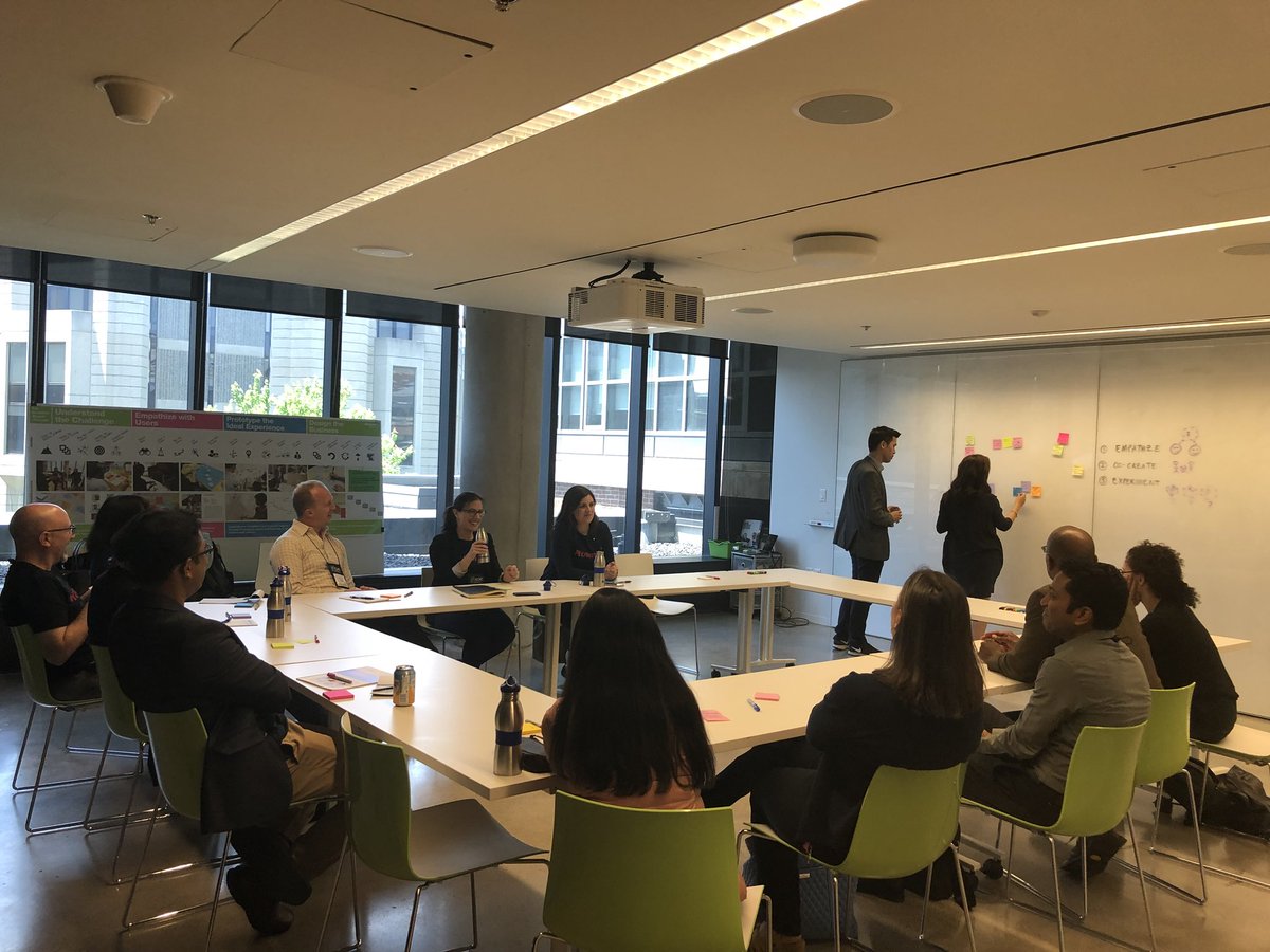 Leigh_atRotman's tweet photo. #AIGAC18  learns why @rotmanschool has been a pioneer in teaching @RotmanMBA students #businessdesign #designthinking Thank you Mark &amp; Fi @RotmanBDC @RotmanDsgnWrks ! https://t.co/vXyUd81Cby