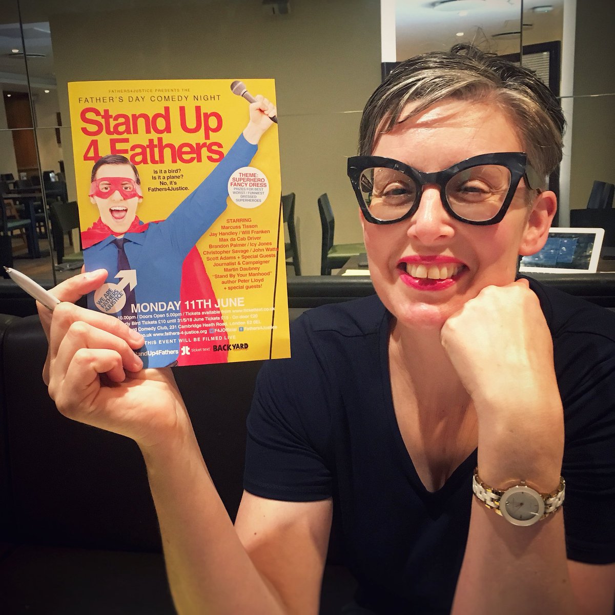 F4JOfficial's tweet photo. GET YOUR TICKETS FOR THE FATHER’S DAY COMEDY GIG THIS MONDAY! #StandUp4Fathers #standupforfathers #F4J #Fathers4Justice #fathersday2018 #FathersDay https://t.co/TrzmtHxdlB https://t.co/c1qPiPUChA