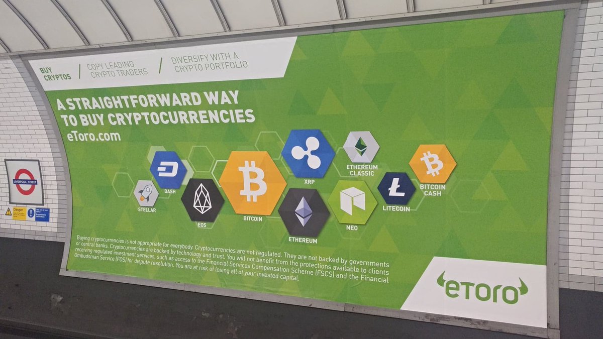 An advert on the London Underground #cryptocurrency #Crypto #blockchain  #XES #Proxeus https://t.co/CEeK0HqpPQ