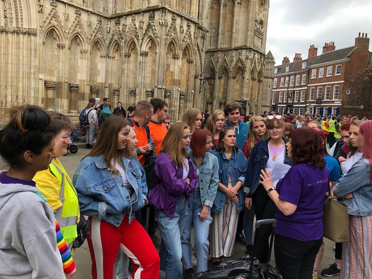 Our students and staff are prepared and excited for the march! 🏳️‍🌈 #FlagItUp #YorkPride