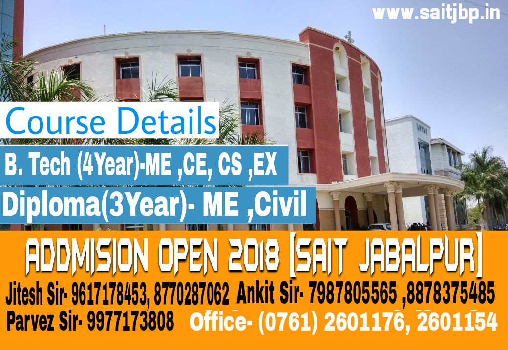 assanjay7's tweet photo. ADDMISSION OPEN 2018-2019
#SAIT_JABALPUR
St. Aloysius Institute of technology Jabalpur (M.P.)
Contact No. 

Ankit sir 
7987805565 ,8878375485

Jitesh Sir
9617178453, 8770287062

Parvez Sir 
9977173808
Visit- https://t.co/6bUn8hRMaJ https://t.co/cbFqWeJfQV