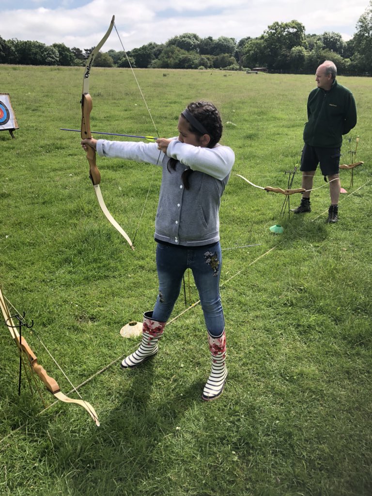 riverbankluton's tweet photo. Sharp shooting from this group this morning on the archery range @DellFarmCentre A few golds; Umair leading the way so far #inthegold https://t.co/p7nswHZrh5