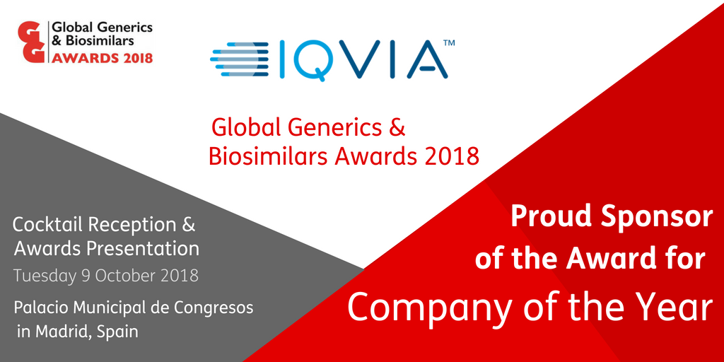 GGB_Awards's tweet image. We are thrilled to announce that @IQVIA_global are #headline #Sponsors at the upcoming #GGB18 &amp;amp; presenting the #Award for #Company of the Year' Do you know of a #company who deserves recognition in #Generics #Biosimilars? Nominate them: bit.ly/2HCyzq0 #IQVIA #GGBAwards