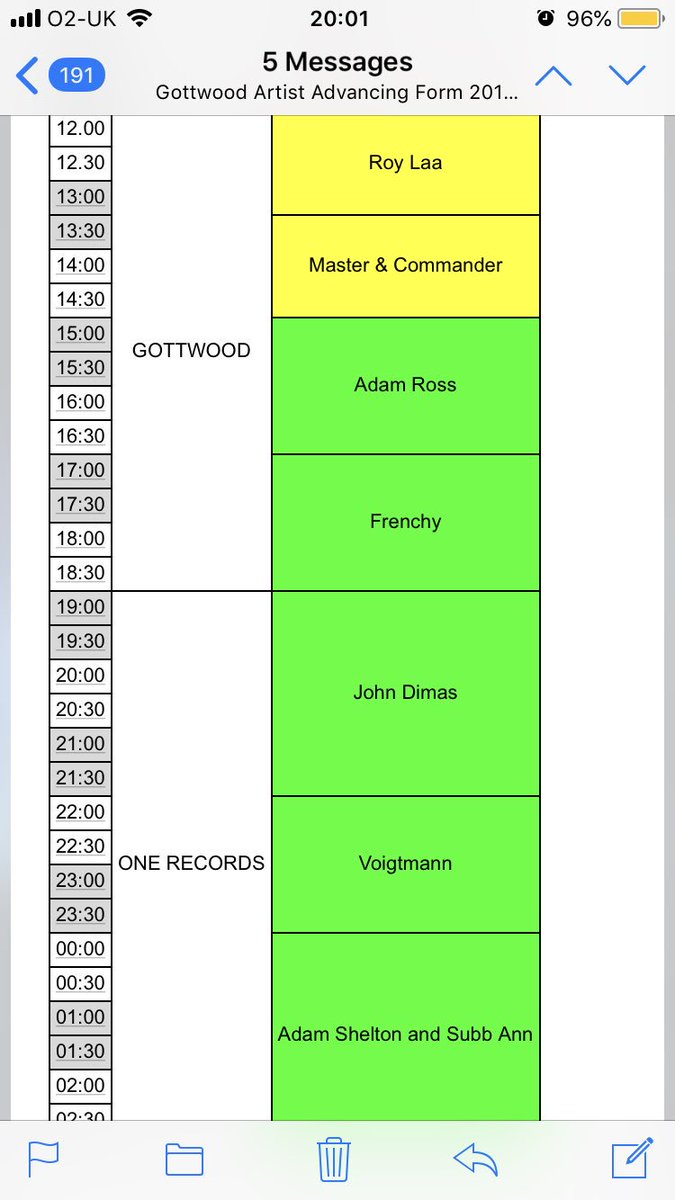 Set times for @Gottwood..... catch me on Sunday at Ricky’s Disco with the @onerecords crew! Very pleased with that running order! 😊