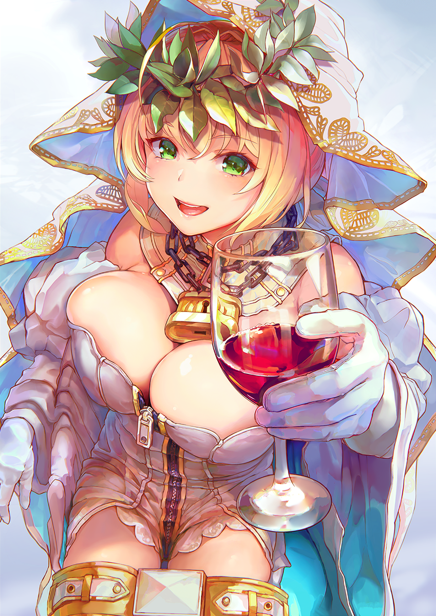セイバー・ブライド ,ネロ・クラウディウス(Fate) 「🍷 #FateGO #FGO 」|tocopeのイラスト