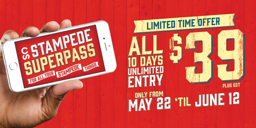 Want a @CalgaryStampede SuperPass? We're giving away 2 of them 😎

Unlimited entry to the grounds, Coke stage, Nashville North, the midway, etc. 

They're only available till June 12

Details: calgarystampede.com/superpass

To enter: follow and retweet this! 

Contest ends in 24hrs. GL