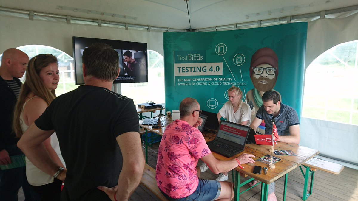 Testbirds_BNL's tweet photo. Enjoying @Sogeti_NL's Testival 2018! We're letting attendees participate in a crowdtest about the usability on Sogeti's website. Receiving some valuable feedback that can be used to optimise the customer journey. And in addition, best tester wins a prize! 🏆Happy Saturday all! https://t.co/JWqJFKBTSq