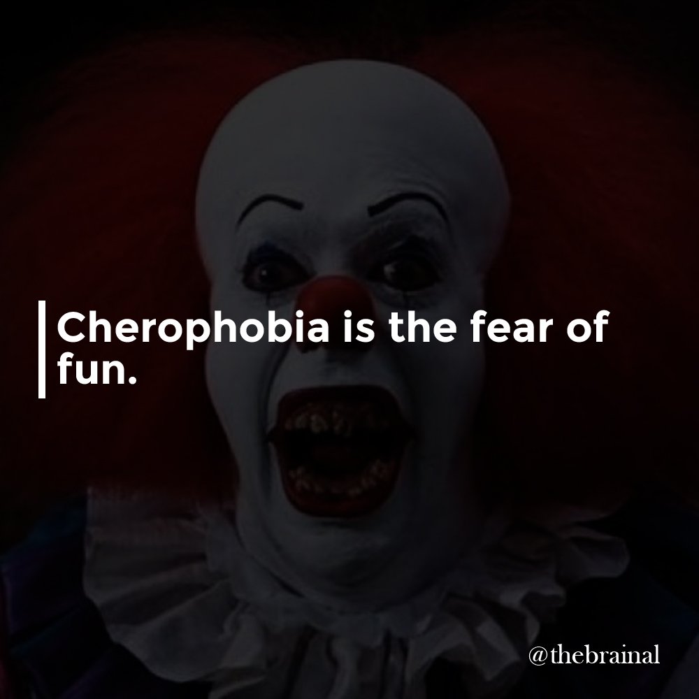 thebrainal's tweet photo. #Cherophobia is the #fear of #fun.

#funnofun #fear #phobia #funnofunfact #fearfact #phobiafact https://t.co/8twg2c2nfS