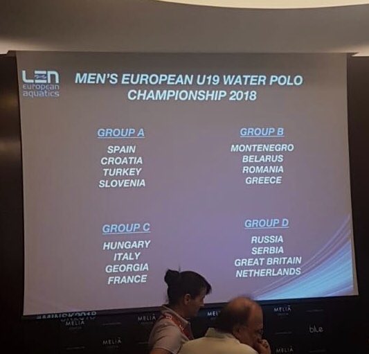 ENGWaterPolo's tweet photo. Live from LEN we now have the U19 European Champs groups, our GBR men will face Russia, the Netherlands &amp; Serbia, while our women have Hungary, Israel &amp; Slovakia. Fantastic to see both GBR junior men &amp; women back at the European top table! https://t.co/6QJYKxLTQM