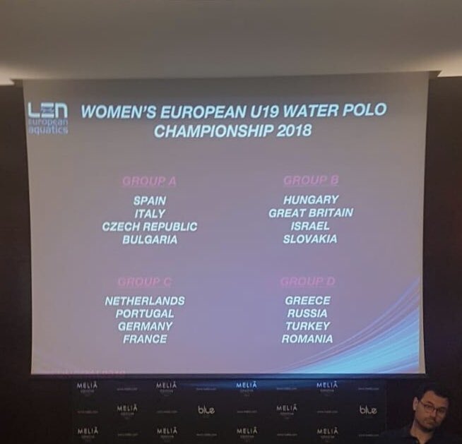 ENGWaterPolo's tweet photo. Live from LEN we now have the U19 European Champs groups, our GBR men will face Russia, the Netherlands &amp; Serbia, while our women have Hungary, Israel &amp; Slovakia. Fantastic to see both GBR junior men &amp; women back at the European top table! https://t.co/6QJYKxLTQM
