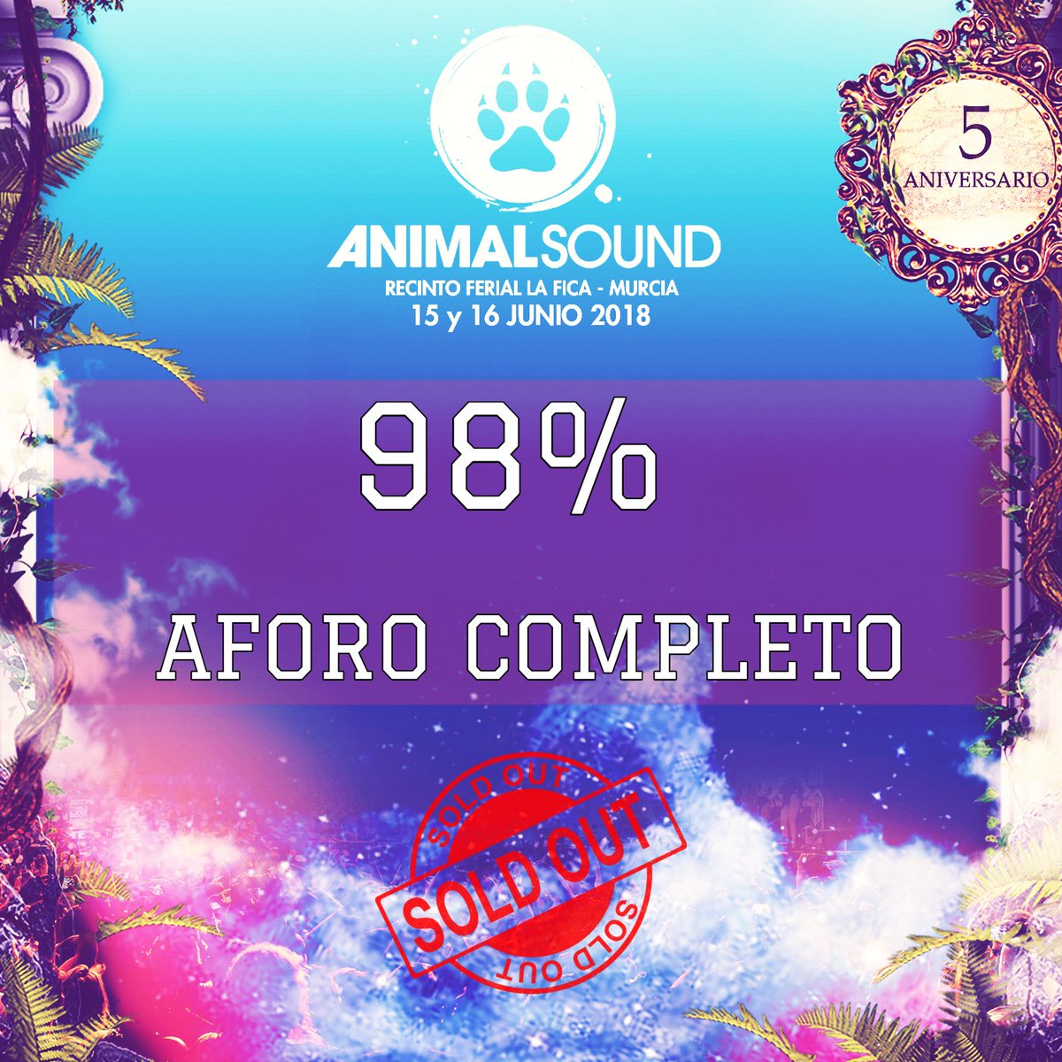 AnimalSoundFest's tweet photo. Por primera vez en la historia estamos a punto de hacer SOLD OUT🚫 a menos de una semana para el festival. 98% del aforo completo.
Hazte con YA con la tuya ➡ https://t.co/tlhPewovra (link en bio) . https://t.co/pFKx3x9xXD