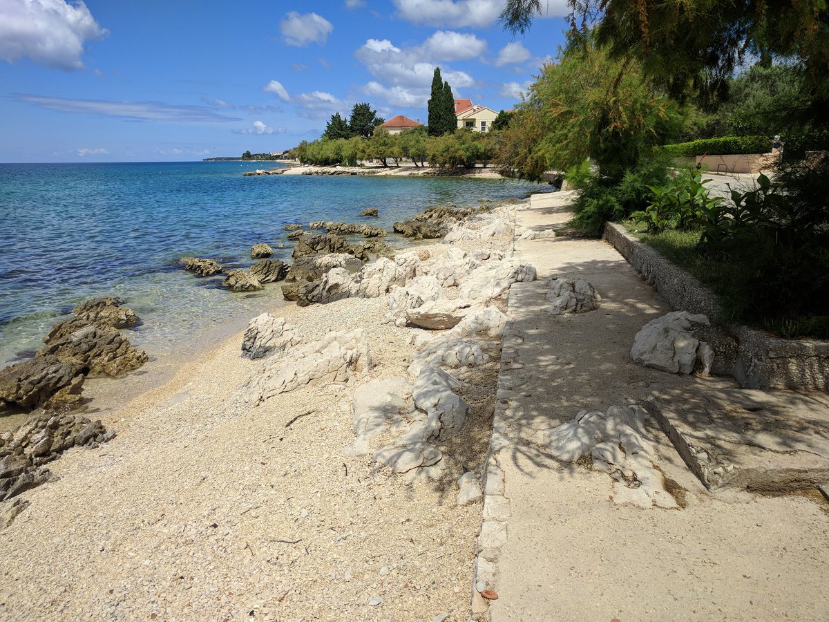 arkntina's tweet photo. 2 km serenely beautiful morning walk to market along #Diklo Beach in #Zadar #Croatia for lunch ingredients. https://t.co/SaLKpFtSyZ