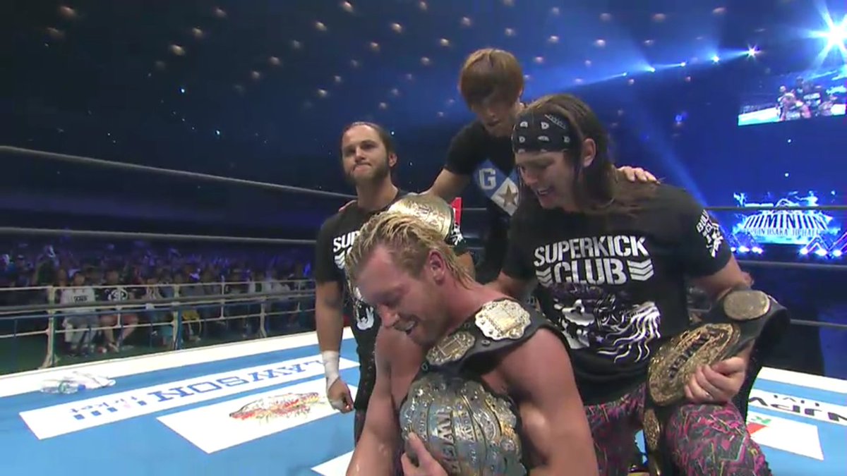 alex_absher's tweet photo. It took 4 amazing matches, and now it has FINALLY happened. Kenny Omega is the IWGP Heavyweight Champion. Congrats @KennyOmegamanX you've earned it champ #njdominion #NJPWDominion https://t.co/NwjxjBoPA3