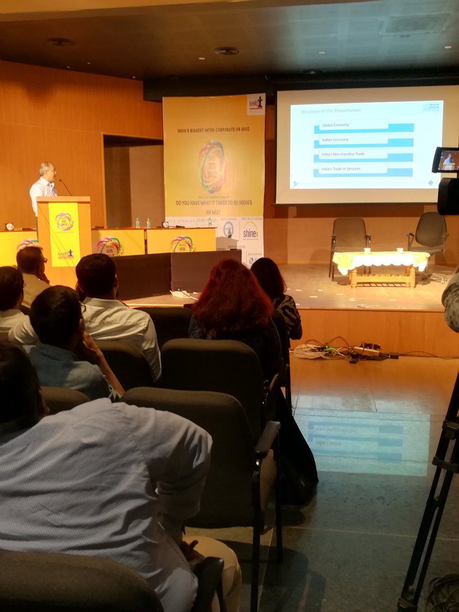 nhrdbangalore's tweet photo. #HRWiz  Mr. David Rasquinha, MD Exim Bank talking about "India's Competitiveness in Global Economy" https://t.co/ajMHcMmXsg