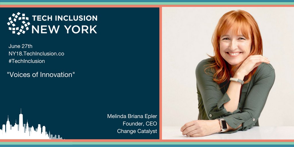 socialwayne's tweet photo. Glad to have Melinda Briana Epler @mbrianaepler, Founder, CEO At @changecatalysts speaks at #TechInclusion New York on June 27th. Join us: https://t.co/w4eym7Hf6m https://t.co/KlJFdAsHnr
