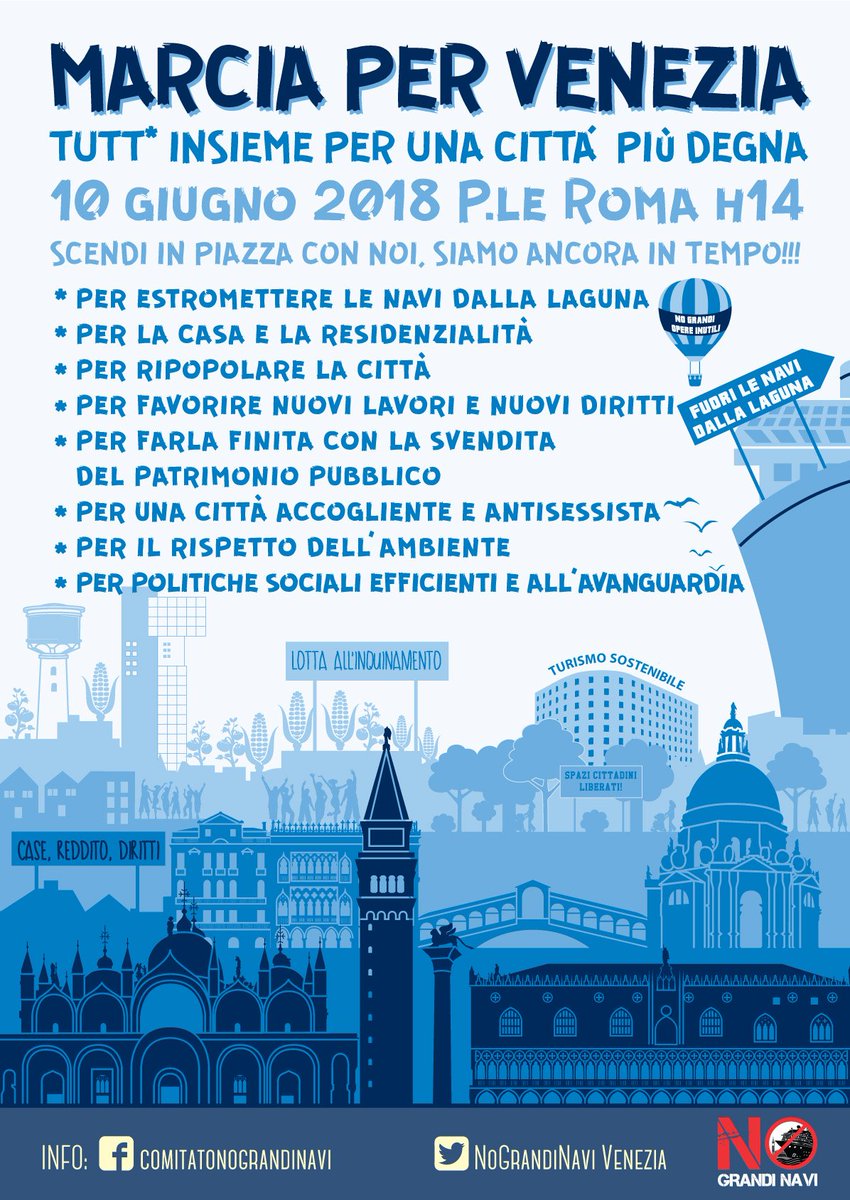 NoGrandiNavi Venezia tweet media