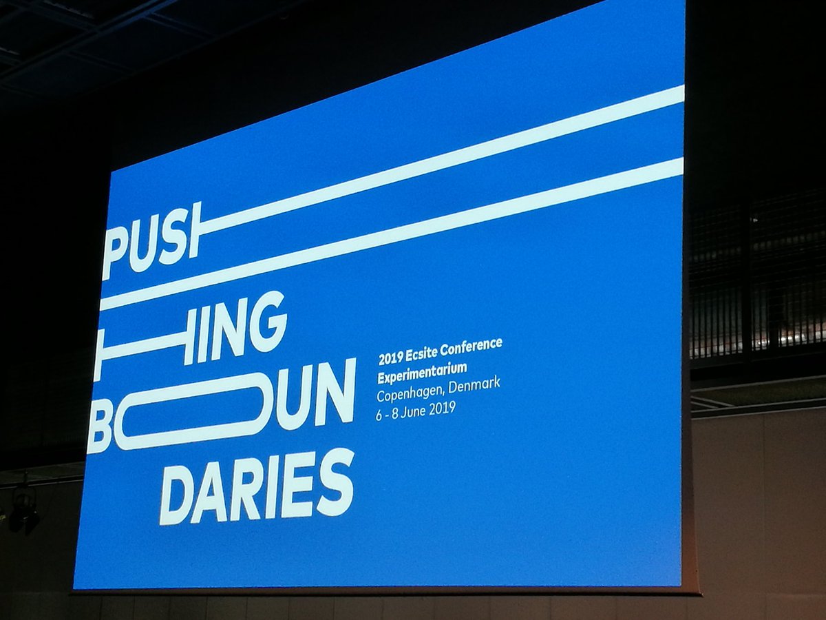 msh_777's tweet photo. #ecsite2018 The topic of next #ecsite2019 conference in Copenhagen: "Pushing Boundaries". https://t.co/lauG7HefwI