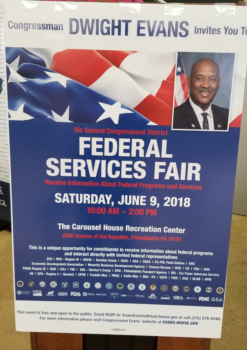 @ the Deight Evan's Services Fair  with Congressma Dwight Evan's discussing UPS and Jobs.