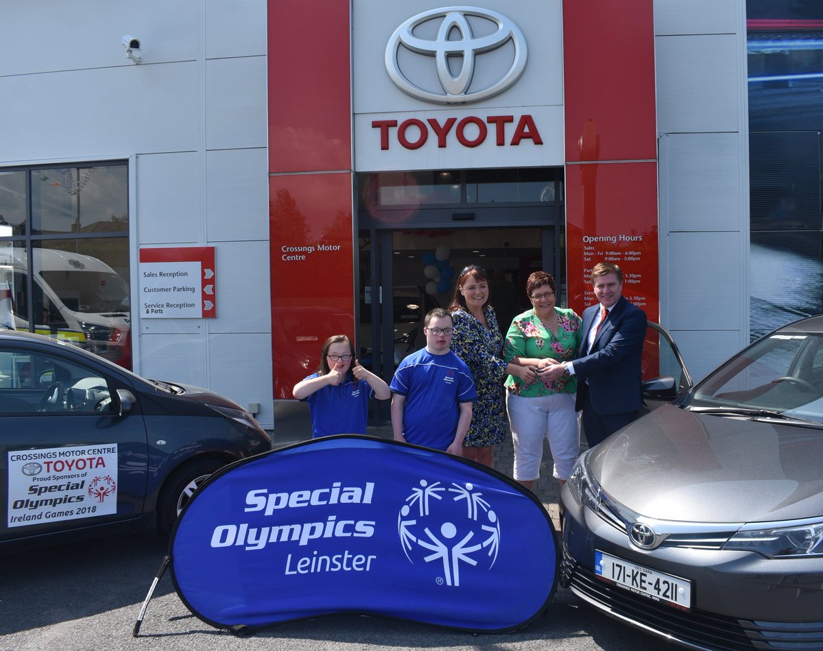 SOLeinster's tweet photo. Today, we were delighted to welcome @CrossingsToyota onboard as one of our main sponsors for next weeks Games. The Naas dealership are loaning us a whopping 14 vehicles to help transport Athletes, medical supplies &amp; volunteers next week! Thank you so much again 😀#Amazing plzRT https://t.co/A8iw3SkeyJ
