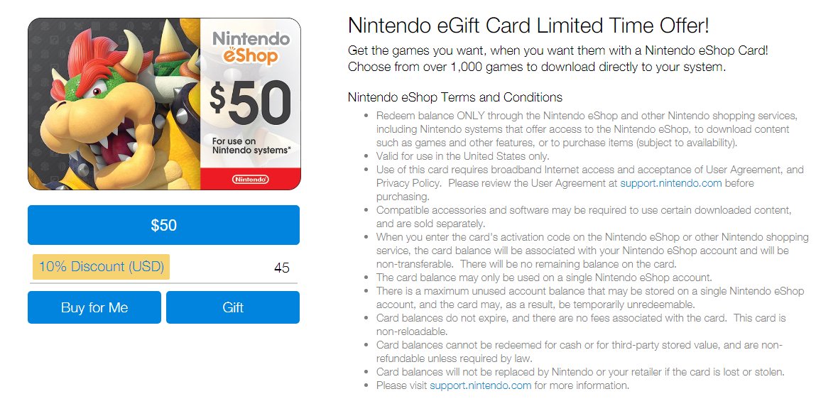 buy nintendo eshop card paypal