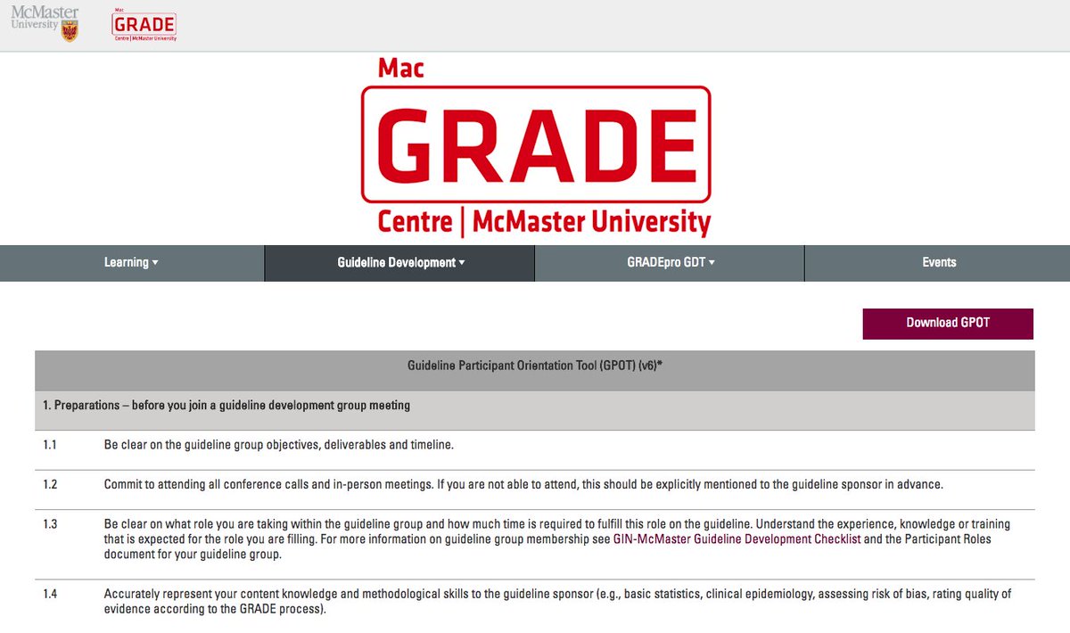 Are you involved in #GuidelineDevelopment #GRADE? We invite you to respond to this short survey regarding the development of a tool for new guideline panelists! Help us make #evidencebased #guidelines more effective! surveymonkey.com/r/GPOTtwitter