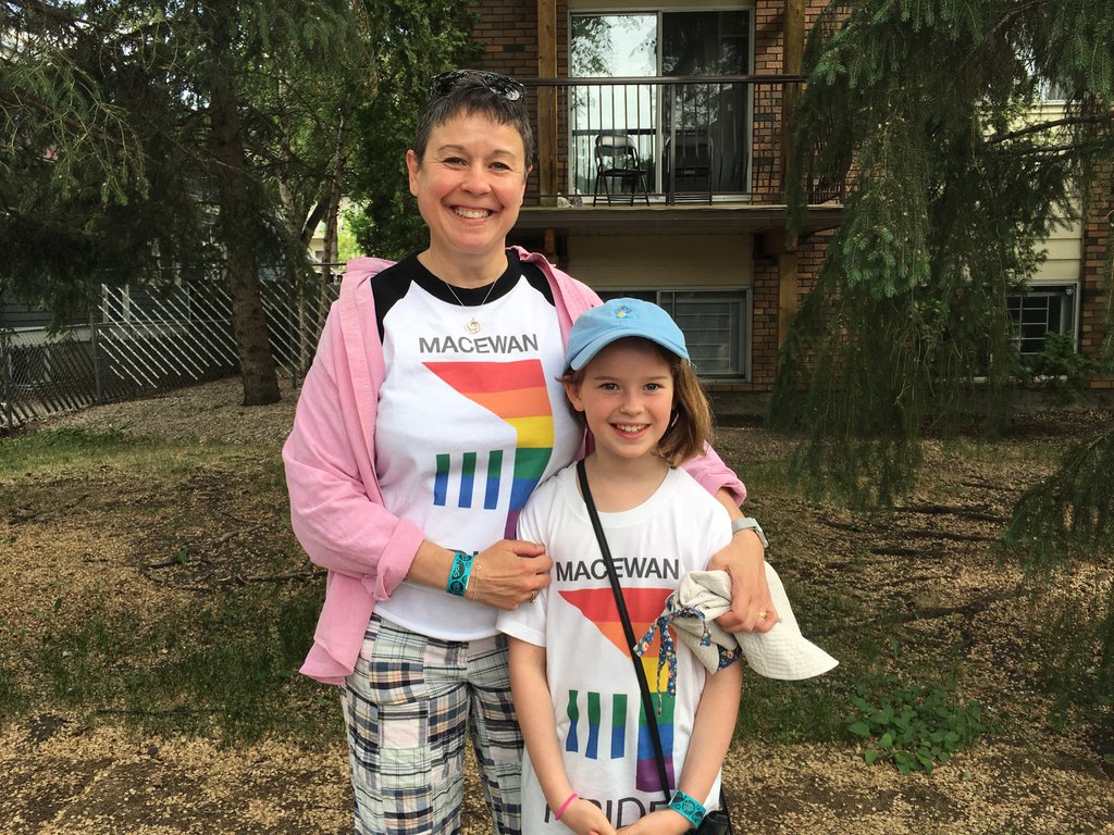 DocSaucier's tweet photo. Proud to see MacEwan's contingent in the @YEGPride parade! https://t.co/kWrMI7YeZ7
