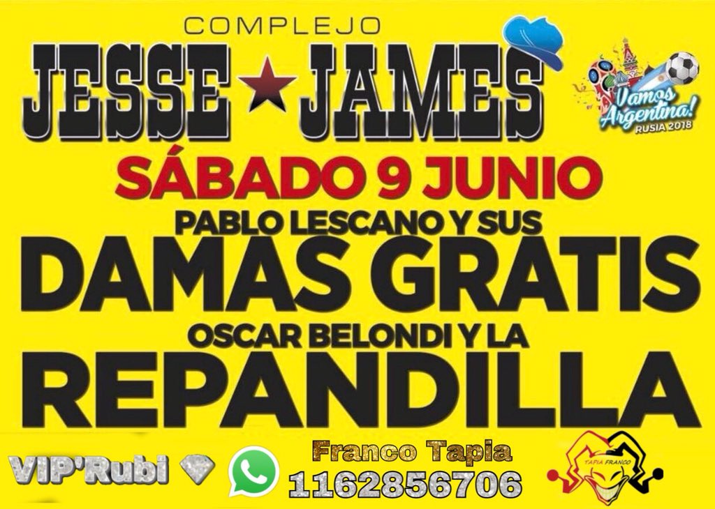 AggustinaCanch's tweet photo. ⭐ Esta noche la fiesta la hacen ellos #PabloLescano #DamasGratis #OscarBelondi #LaRepandilla 

Te espero en #VipRubi #JesseJames 

💎Promos en puerta - Mesas Vip - presintos Vip - Combos - Acceso sin fila💎

📲 1162856706 
📲 1126584876 https://t.co/wMBhSpfl8N