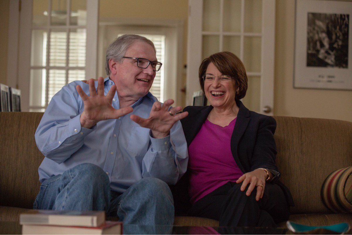 amyklobuchar's tweet photo. This is my friend Pete. He has ALS—a pre-existing condition &amp; takes on this devastating disease w/ an incredible spirit. This week DOJ argued the law that makes insurance companies cover people like him w/ pre-existing conditions is unconstitutional. That's wrong &amp; I'll fight it. https://t.co/0o1hJLdS1f